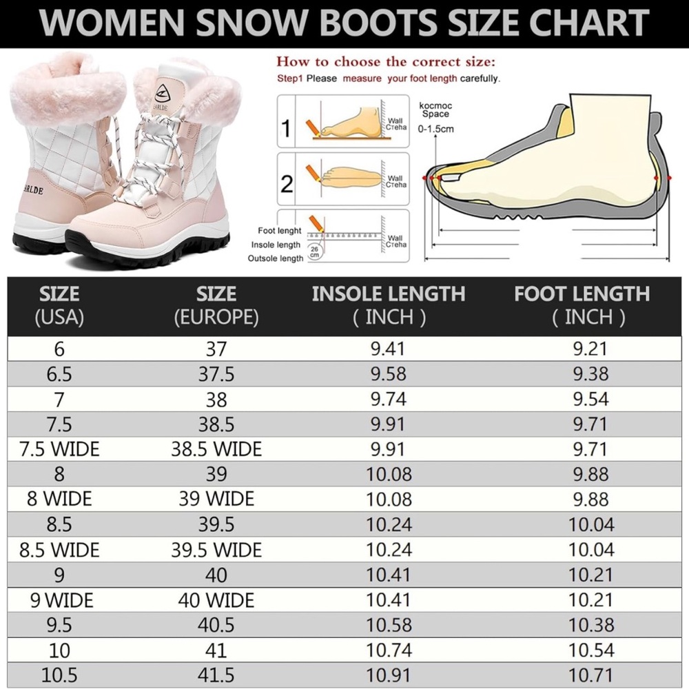 NWT & NIB EARLDE Women’s Snow Boot. Waterproof. size 6.5 - Picture 9 of 9